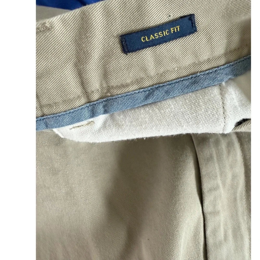Polo Ralph Lauren Mens Classic Fit Khaki Chino Shorts Tan Cotton Size 46B